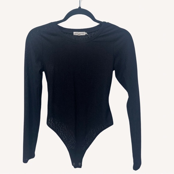 Good American (NWOT) ~ Sheer Lace Fitted Bodysuit - Picture 7 of 9